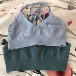 2 Aerie size L cross back seamless bras